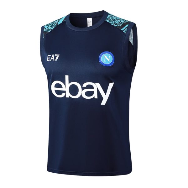 Camiseta corta sin mangas azul oscuro Nápoles 2024 2025