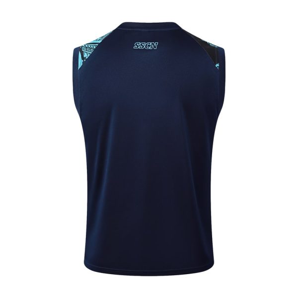 Camiseta corta sin mangas azul oscuro Nápoles 2024 2025