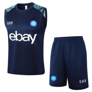 Camiseta corta sin mangas azul oscuro Nápoles 2024 2025
