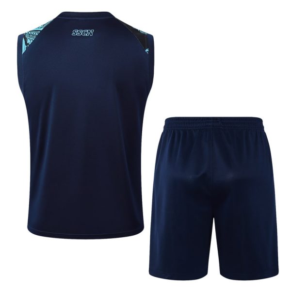 Camiseta corta sin mangas azul oscuro Nápoles 2024 2025