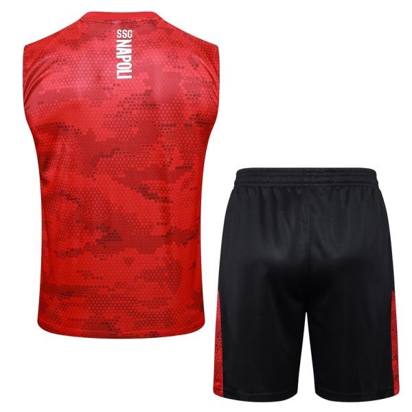 Camiseta corta sin mangas roja Nápoles 2024 2025