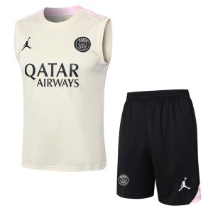 Camiseta Sin Mangas Corta PSG 2024 2025 Beige