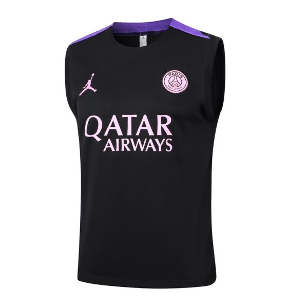 Camiseta Sin Mangas Corta PSG 2024 2025 Negra