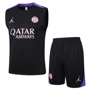 Camiseta Sin Mangas Corta PSG 2024 2025 Negra