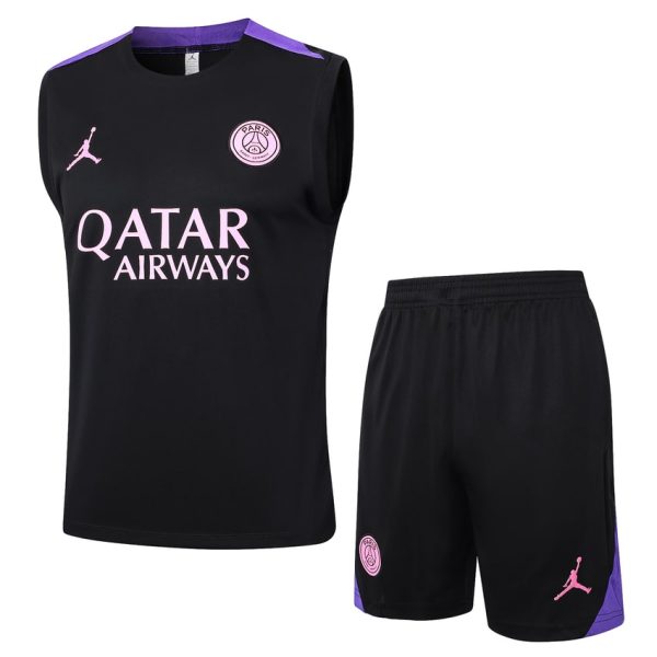 Camiseta Sin Mangas Corta PSG 2024 2025 Negra