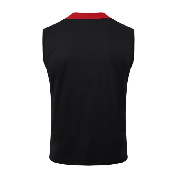 Camiseta Sin Mangas Cortos PSG 2024 2025 Negro Oscuro