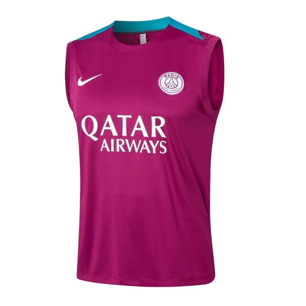 Camiseta Sin Mangas Corta PSG 2024 2025 Rosa
