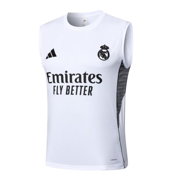 Camiseta corta de tirantes Real Madrid 2024-2025 Blanco Claro