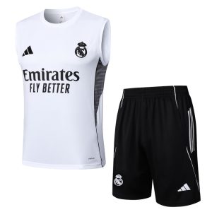 Camiseta corta de tirantes Real Madrid 2024-2025 Blanco Claro