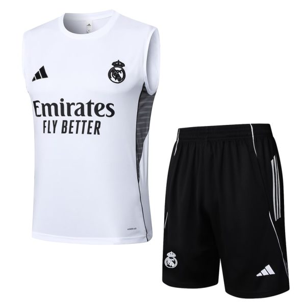 Camiseta corta de tirantes Real Madrid 2024-2025 Blanco Claro