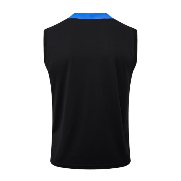 Camiseta Sin Mangas Corta Inter Milan 2024 2025 Negro Oscuro