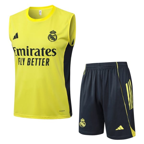 Camiseta corta de tirantes Real Madrid 2025-2026 amarilla