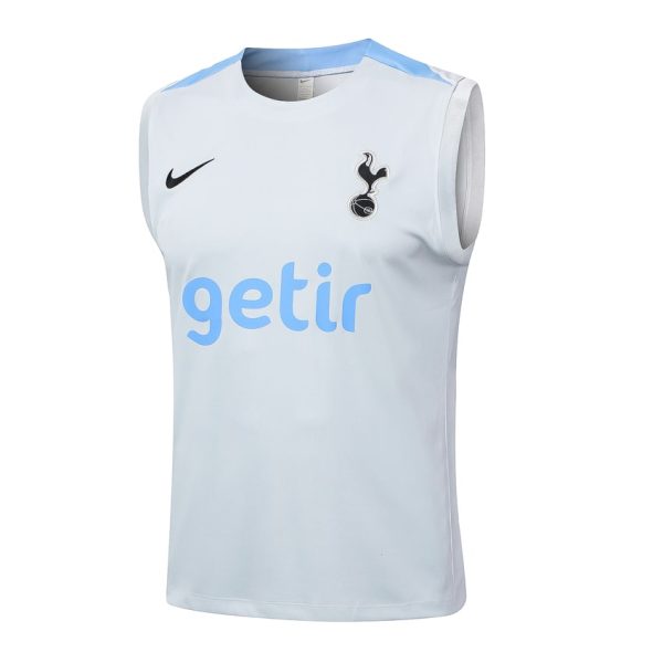 Camiseta Sin Mangas Cortos Tottenham 2024 2025 Blanco
