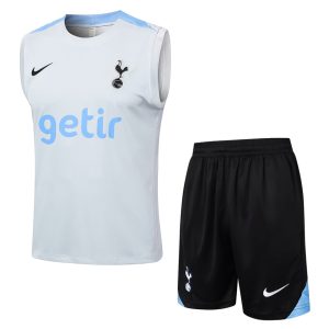 Camiseta Sin Mangas Cortos Tottenham 2024 2025 Blanco
