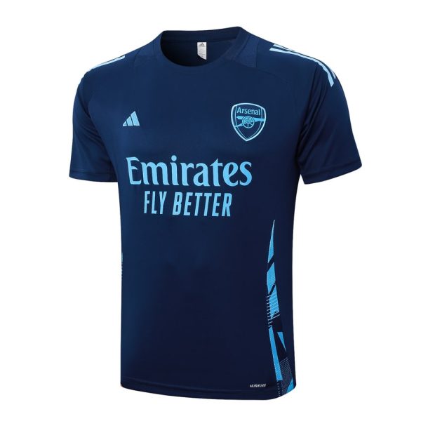 Conjunto de camiseta y pantalones cortos azul oscuro del Arsenal 2024-2025