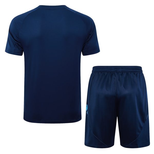 Conjunto de camiseta y pantalones cortos azul oscuro del Arsenal 2024-2025