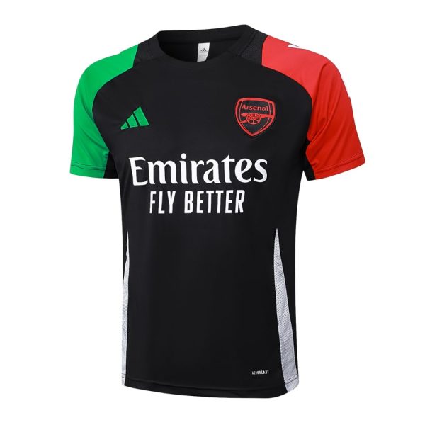 Conjunto de camiseta y pantalones cortos negros del Arsenal 2024-2025