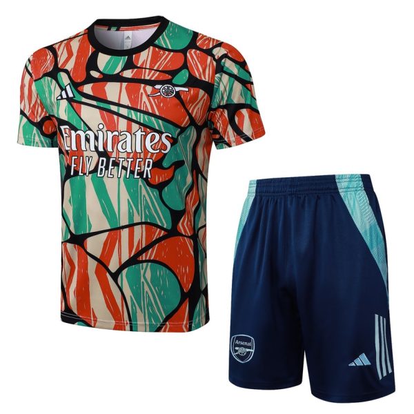 Pantalones cortos rojos y verdes del Arsenal 2024-2025