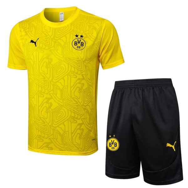 Conjunto de camiseta y pantalones cortos amarillos del Dortmund 2024-2025