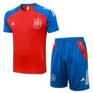 Conjunto de camiseta y pantalón corto rojo de España 2024-2025
