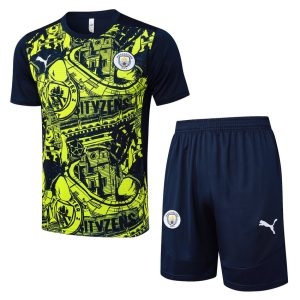 Camiseta corta amarilla y negra del Manchester City 2024-2025