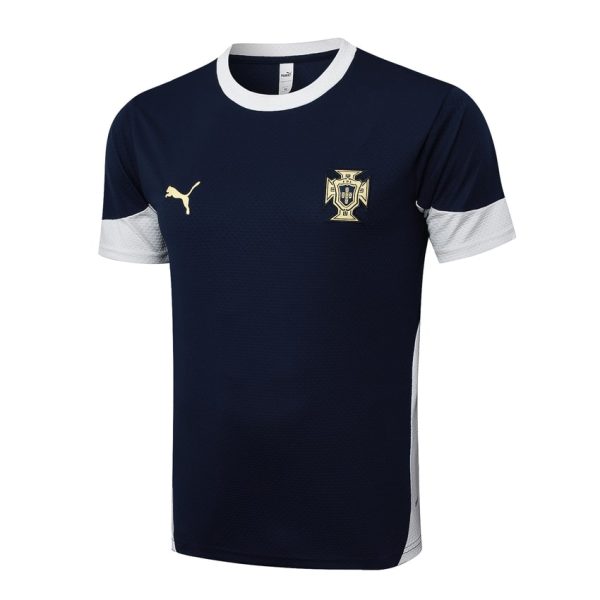 Conjunto de camiseta y pantalones cortos azul oscuro de Portugal 2024-2025