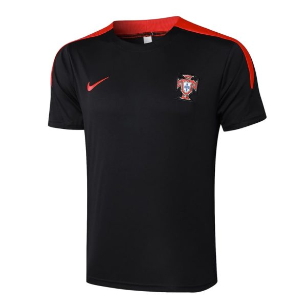 Conjunto de camiseta y pantalón corto negro de Portugal 2024-2025