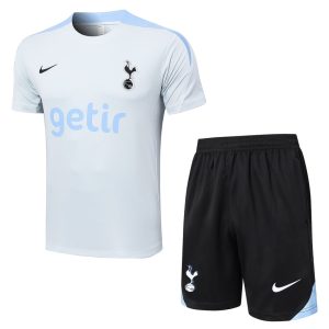 Conjunto de camiseta y pantalones cortos blancos del Tottenham 2024-2025