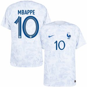 JERSEY DEL EQUIPO FRANCÉS VISITANTE DE LA COPA DEL MUNDO 2022 MBAPPE