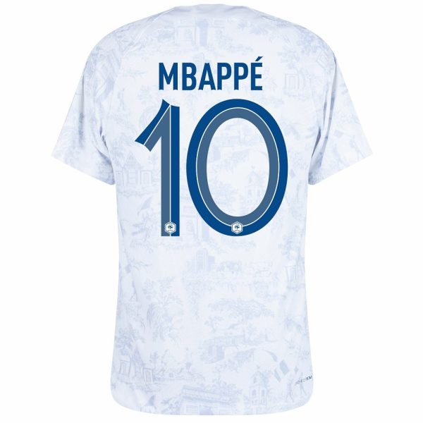 JERSEY DEL EQUIPO FRANCÉS VISITANTE DE LA COPA DEL MUNDO 2022 MBAPPE