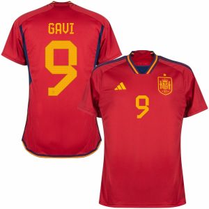 CAMISETA ESPAÑA 2022a EQUIPACIÓN COPA DEL MUNDO XNUMX GAVI