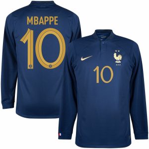 CAMISETA FRANCIA PRIMERA COPA DEL MUNDO 2022 MBAPPE ML