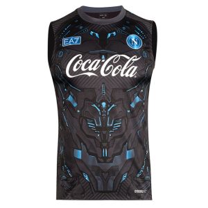 CAMISETA DE ENTRENAMIENTO NÁPOLES 2025-2026 NEGRA SIN MANGAS