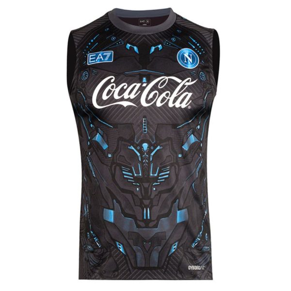 CAMISETA DE ENTRENAMIENTO NÁPOLES 2025-2026 NEGRA SIN MANGAS