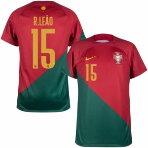 CAMISETA 2022a EQUIPACIÓN PORTUGAL COPA DEL MUNDO XNUMX R.LEAO