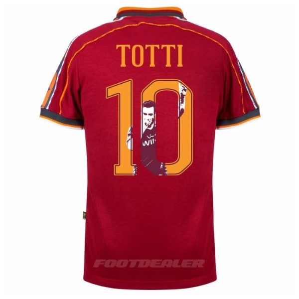 Camiseta de local de la AS Roma 1998 1999 Totti