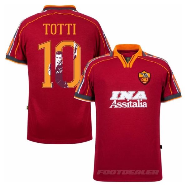 Camiseta de local de la AS Roma 1998 1999 Totti