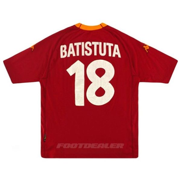 Camiseta de local de la AS Roma 2000 2001 Batistuta