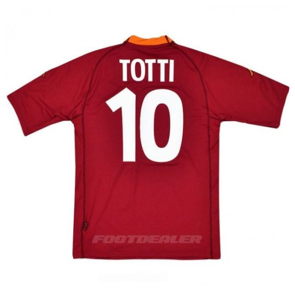 Camiseta de local de la AS Roma 2000 2001 Totti