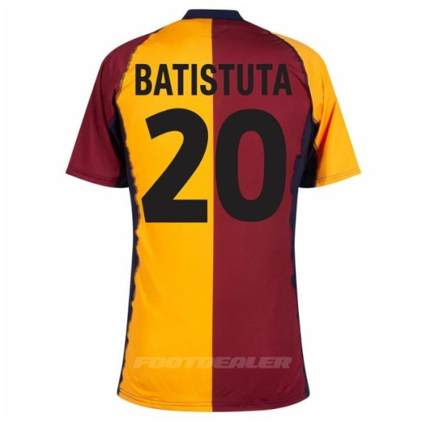 Camiseta de local de la Copa AS Roma 2001 2002 Batistuta