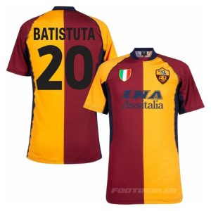 Camiseta de local de la Copa AS Roma 2001 2002 Batistuta