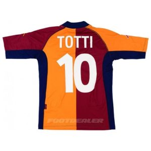 Camiseta de local de la AS Roma 2001 2002 Totti