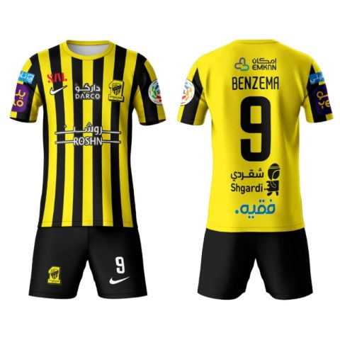 Camiseta Al Ittihad Benzema Niño 2022-2023 Local
