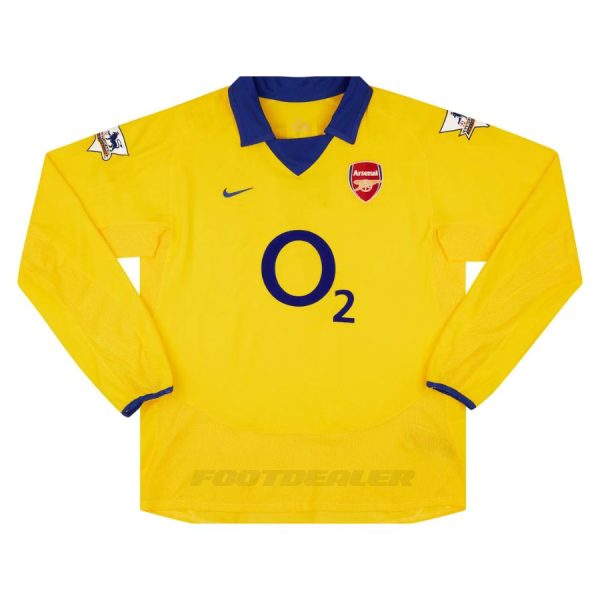 Camiseta Arsenal Visitante 2003 2004 Peor Manga Larga