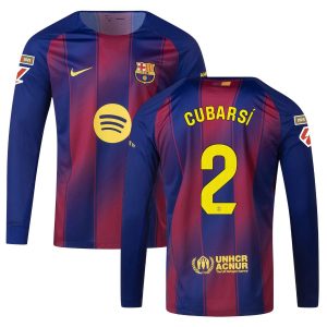 Camiseta Barça Local 2025 2026 Cubarsi Manga Larga La Liga