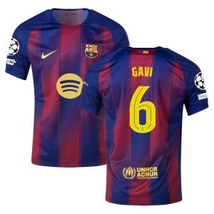 Camiseta Barça Local 2025 2026 Gavi UCL