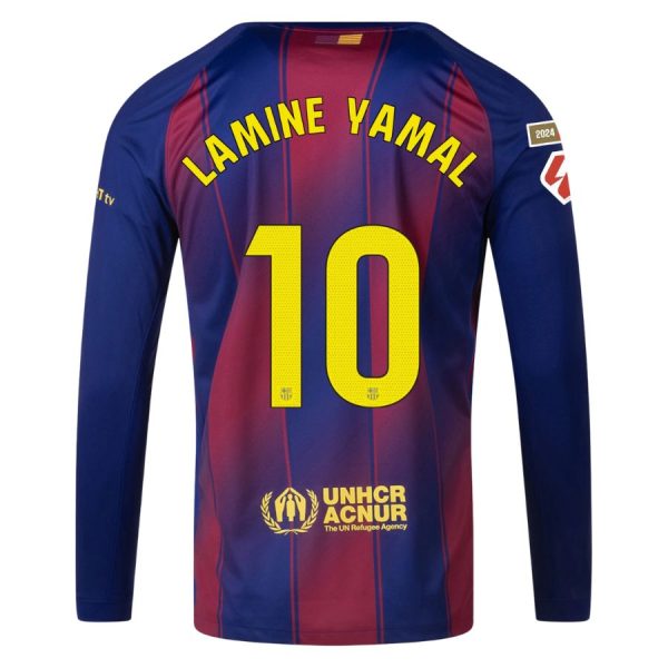 Camiseta Barça Local 2025 2026 Lamine Yamal Manga Larga La Liga