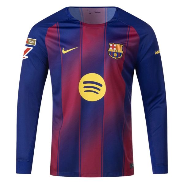 Camiseta Barça Local 2025 2026 Lamine Yamal Manga Larga La Liga