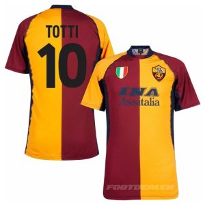 Camiseta de local de la Copa AS Roma 2001 2002 Totti