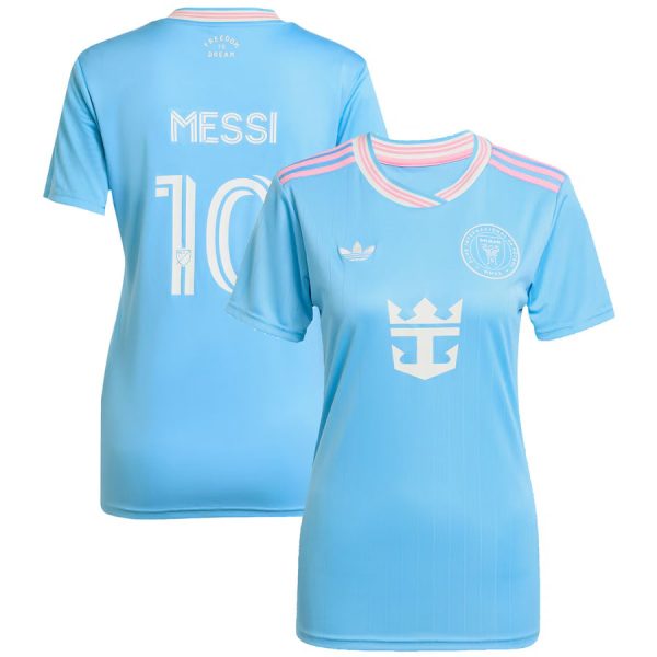 Camiseta de la tercera equipación del Inter Miami 2025-2026 para mujer, Messi